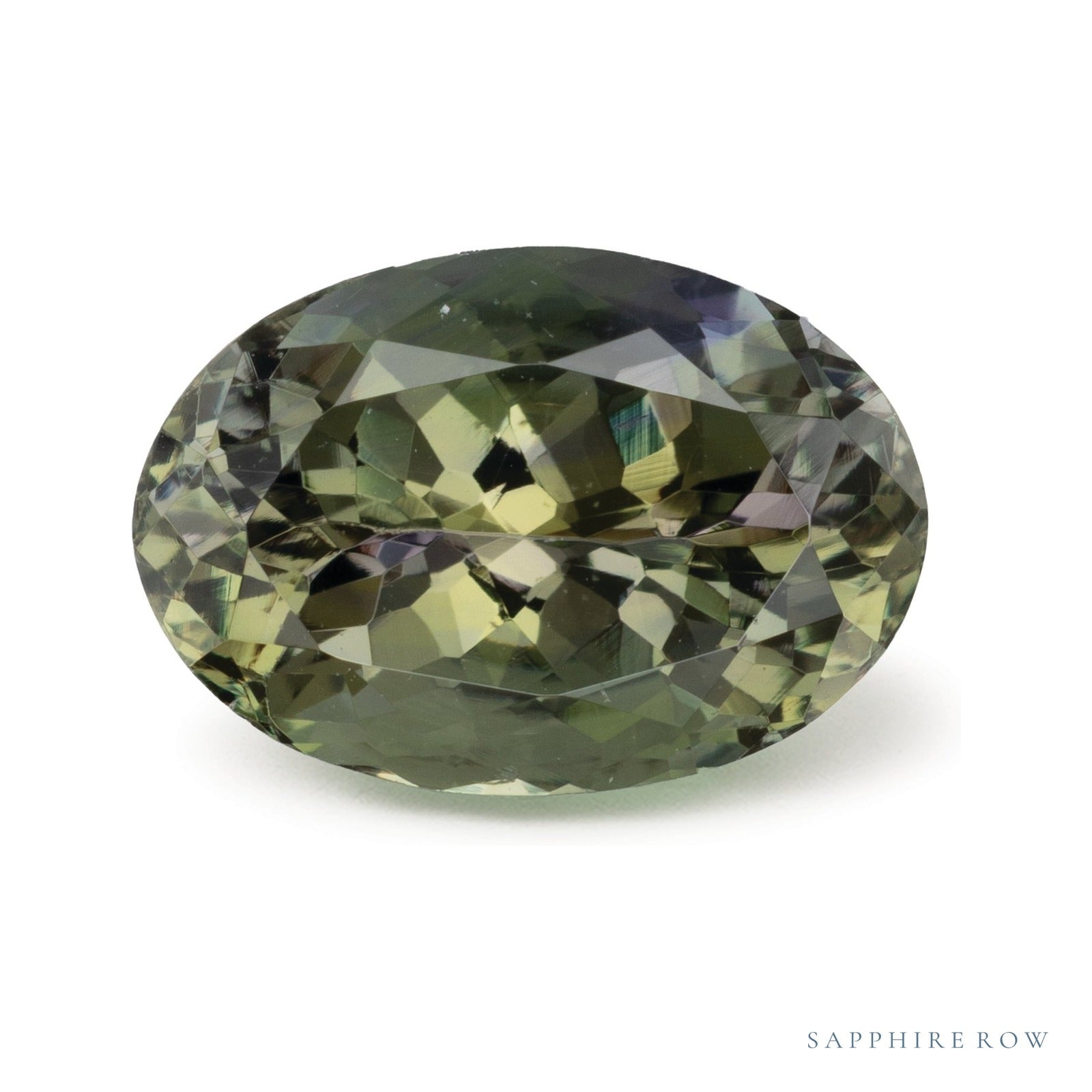 4.12 ct natural green zoisite from Tanzania, oval cut | Sapphire Row · cut4