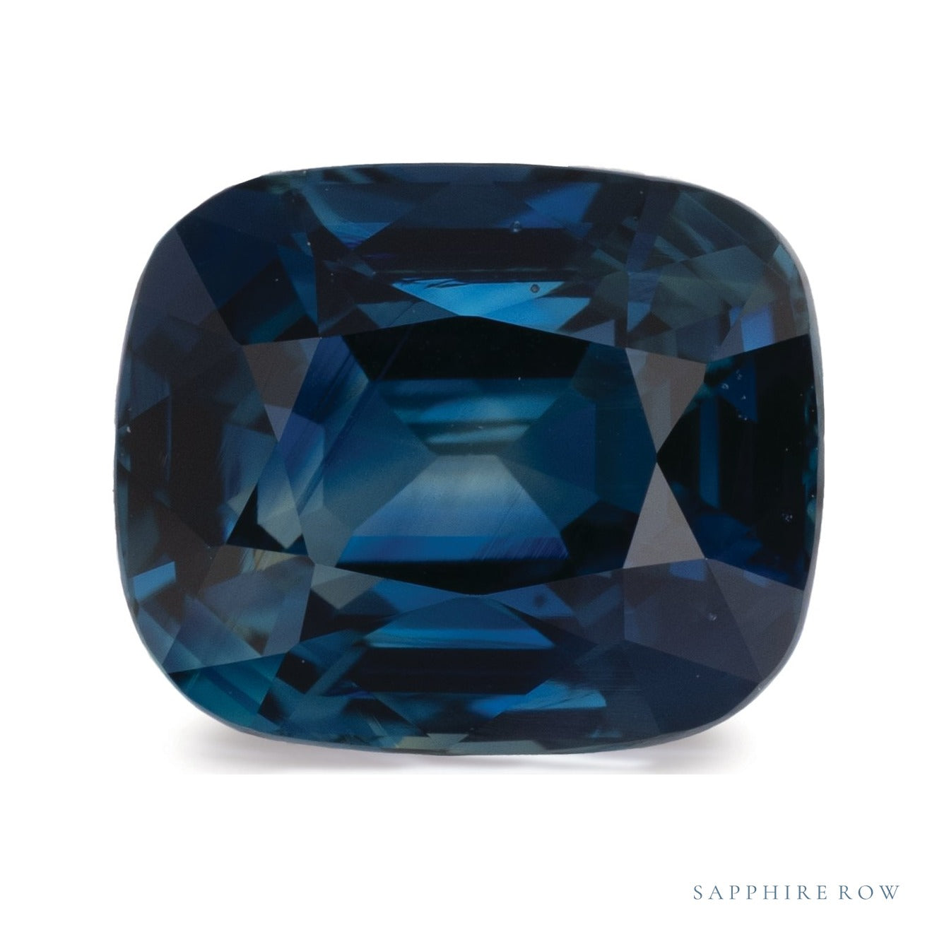 4.08 ct natural blue sapphire from Tanzania, antique cushion cut | Sapphire Row · cut7
