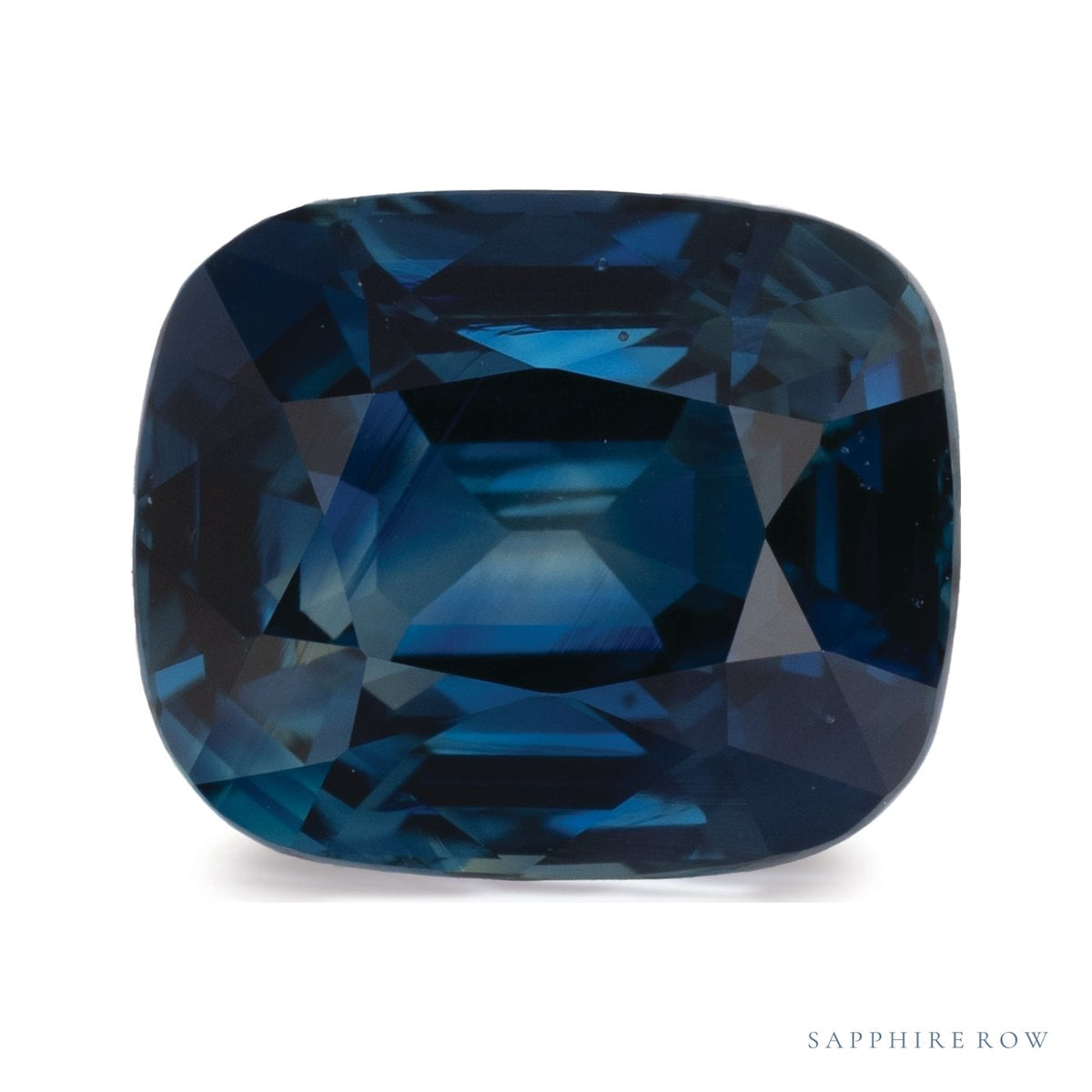 4.08 ct natural blue sapphire from Tanzania, antique cushion cut | Sapphire Row · cut7
