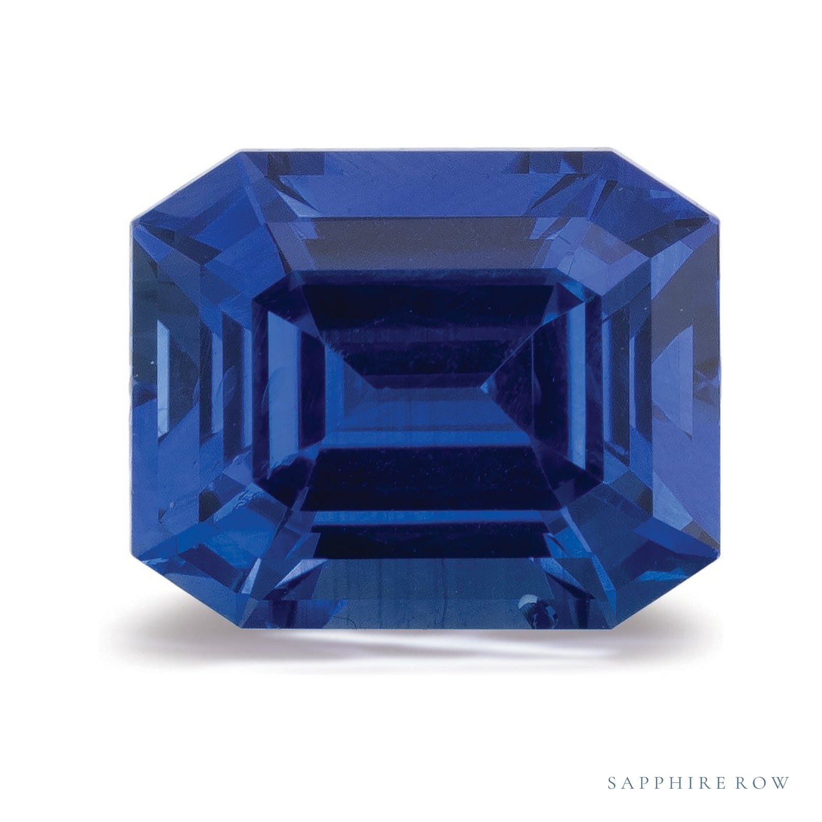 4.08 ct natural blue sapphire from Sri Lanka, emerald cut | Sapphire Row · cut4