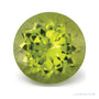 4.07 ct natural green peridot from Pakistan, round cut | Sapphire Row · cut7
