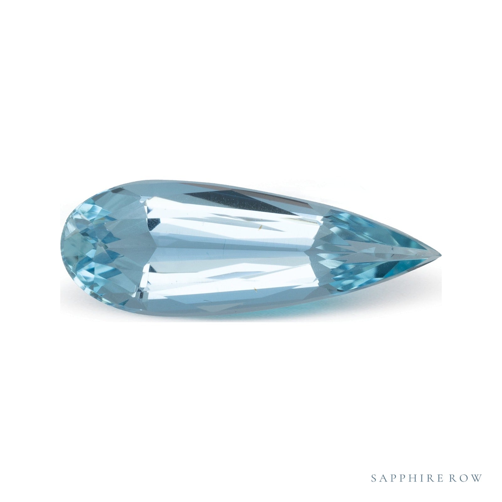 4.06 ct natural blue aquamarine from Mozambique, pear cut | Sapphire Row · cut7