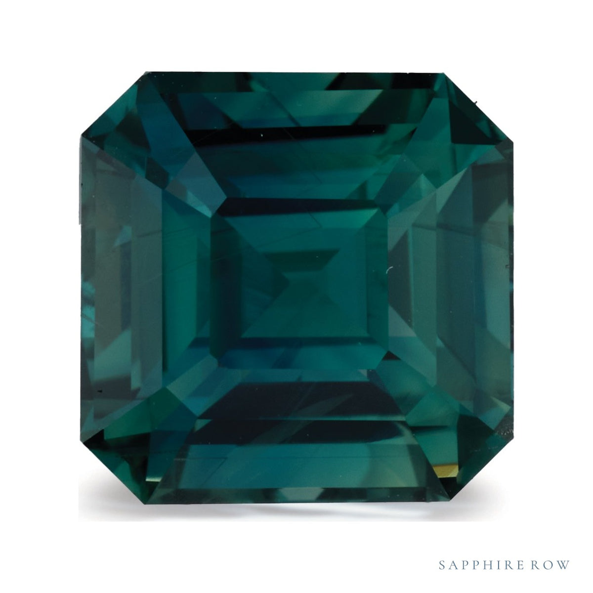 4.04 ct natural teal sapphire from Tanzania, asscher cut | Sapphire Row · cut7