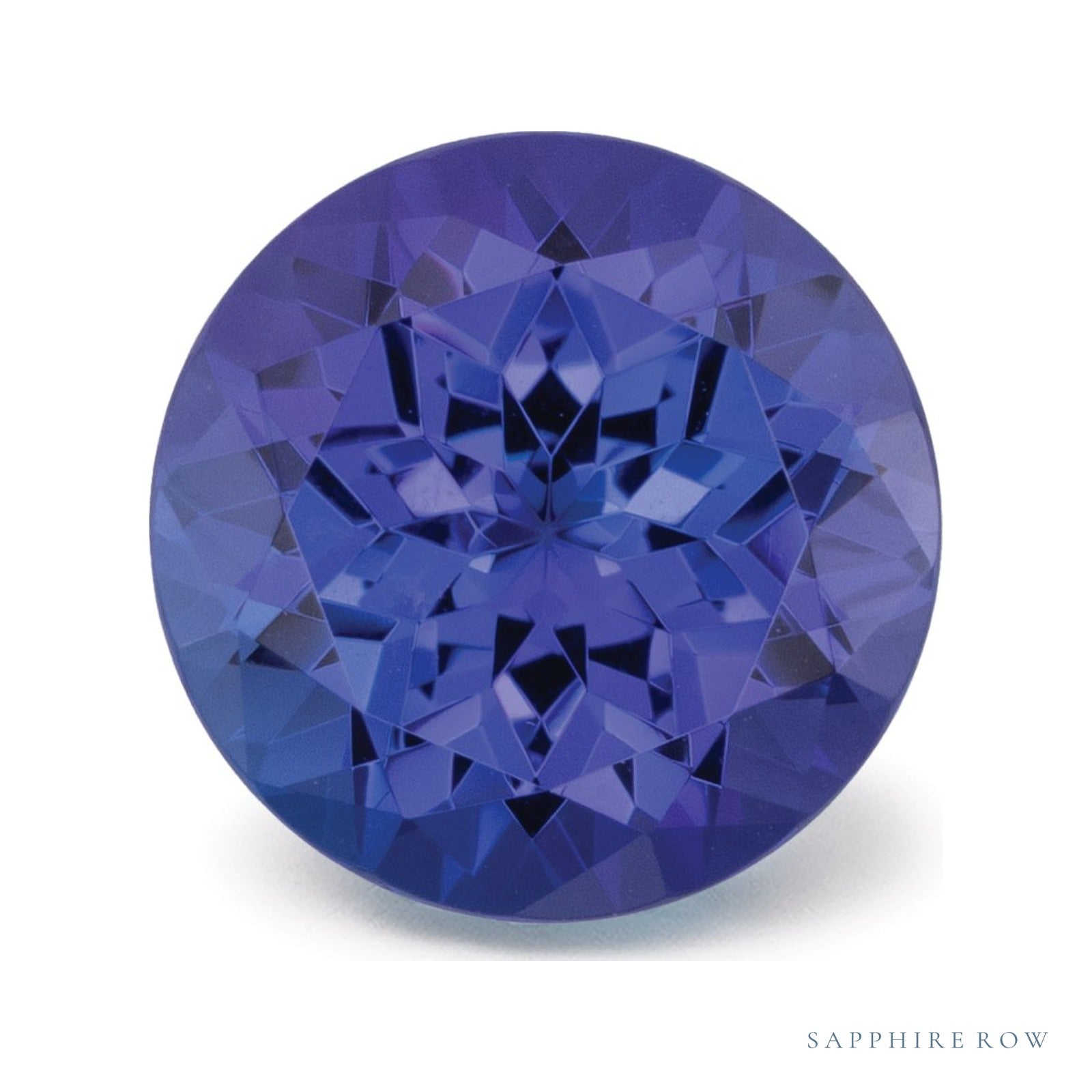 4.02 ct natural blue tanzanite from Tanzania, round cut | Sapphire Row · cut4