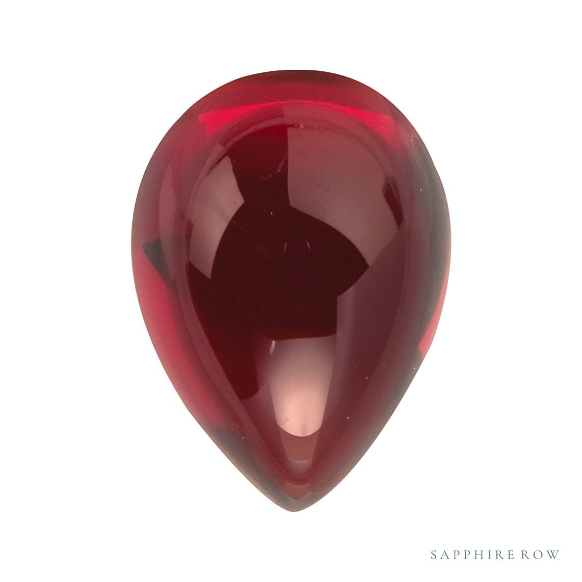 6x4 mm natural dark orange red mozambique garnet, pear cut | Sapphire Row · cut7