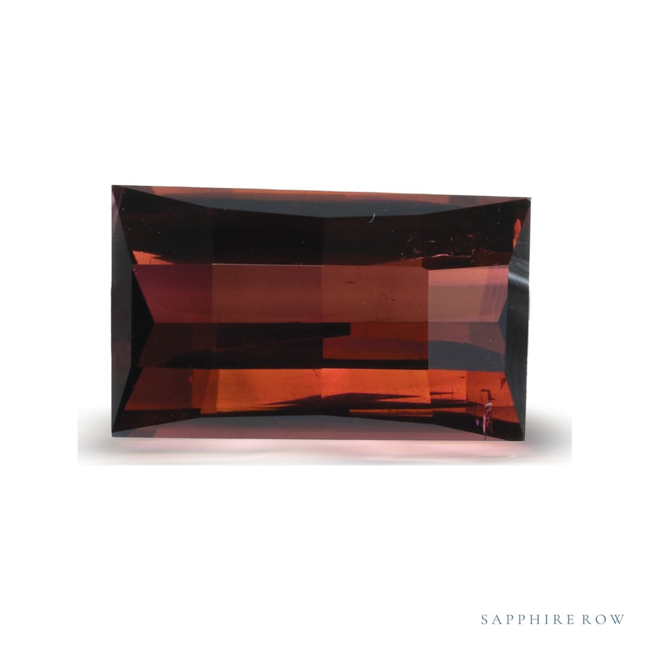4.02 ct natural brown tourmaline from Nigeria, straight baguette cut | Sapphire Row · cut4 · cut5