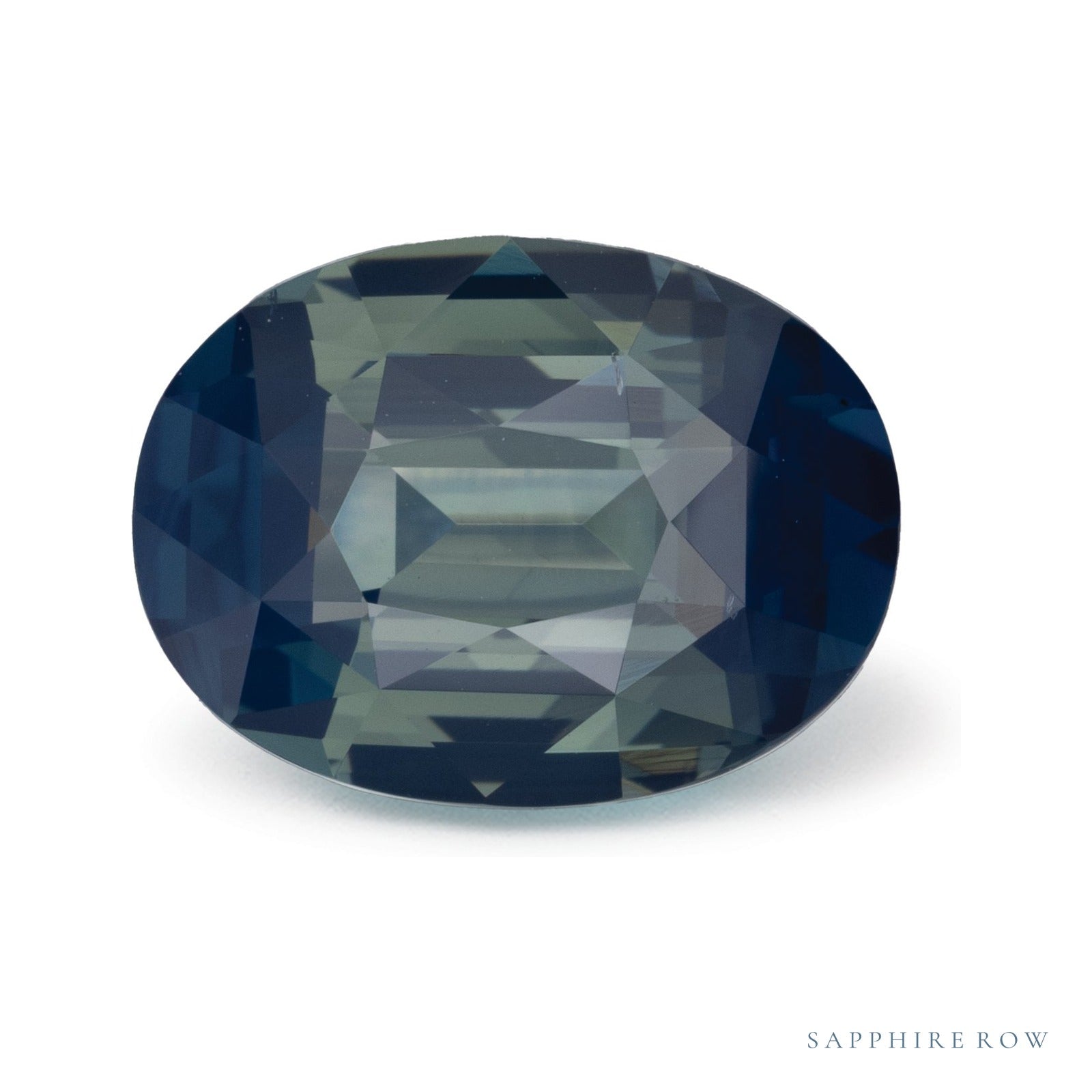 4.02 ct natural teal sapphire from Madagascar, oval cut | Sapphire Row · cut4