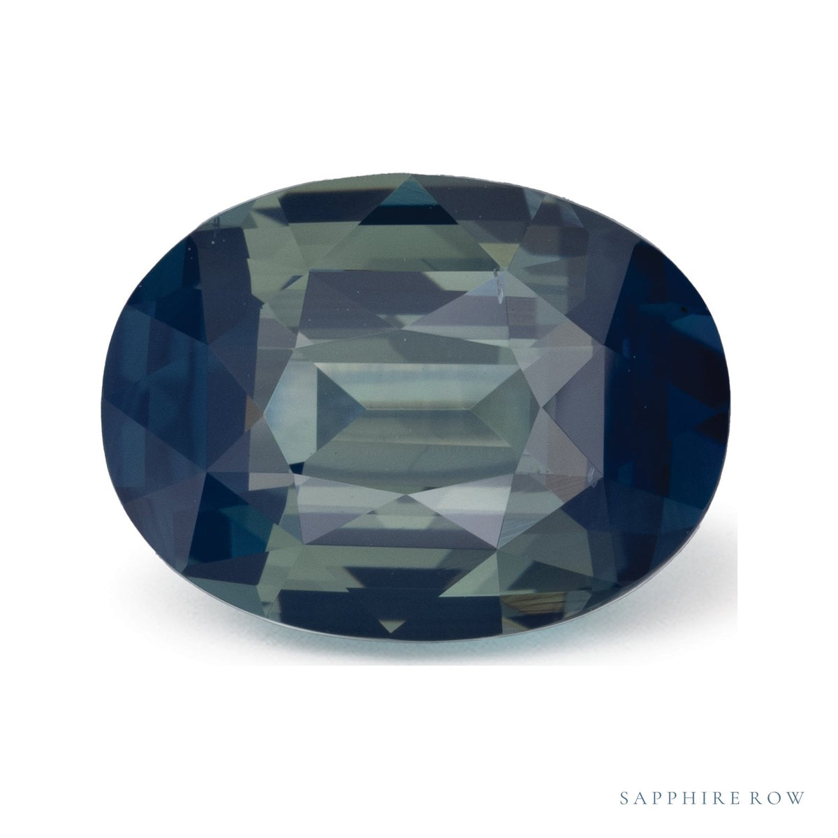 4.02 ct natural teal sapphire from Madagascar, oval cut | Sapphire Row · cut7