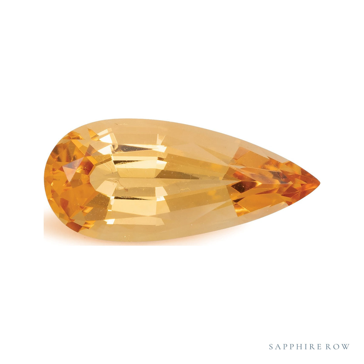4.01 ct natural orange topaz from Brazil, pear cut | Sapphire Row · cut7