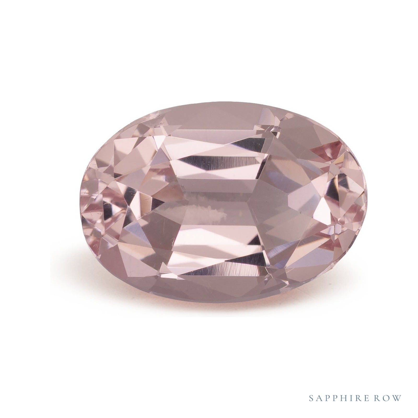 3.98 ct natural pink morganite from Mozambique, oval cut | Sapphire Row · cut4