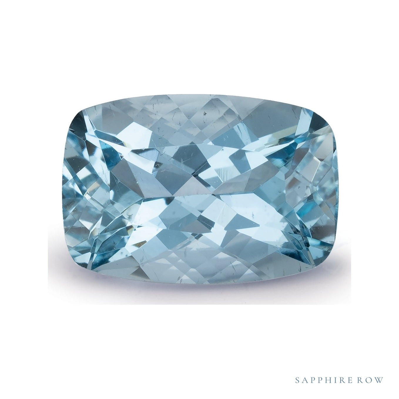 3.94 ct natural blue aquamarine from Madagascar, antique cushion cut | Sapphire Row · cut7