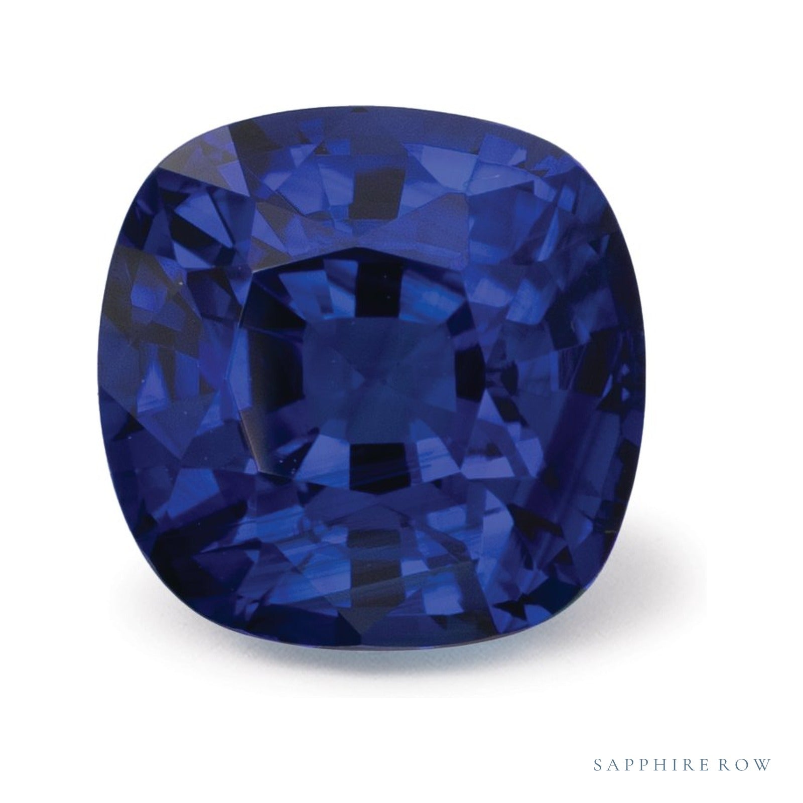 3.94 ct natural blue sapphire from Sri Lanka, cushion cut | Sapphire Row · cut4