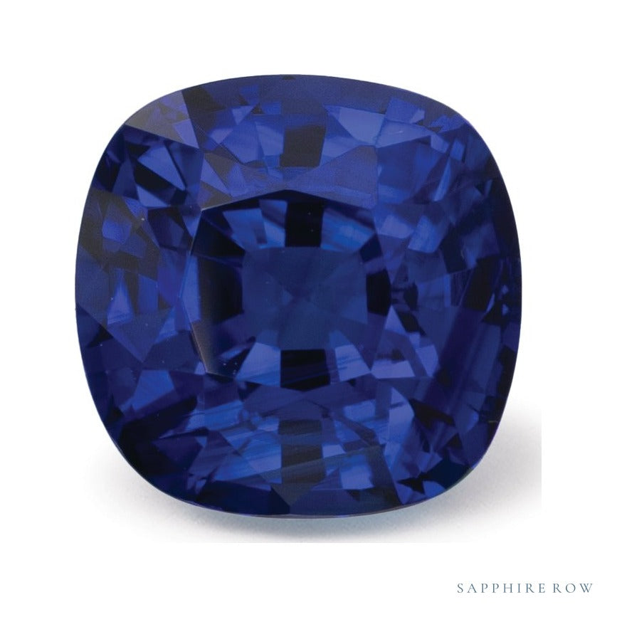 3.94 ct natural blue sapphire from Sri Lanka, cushion cut | Sapphire Row · cut7