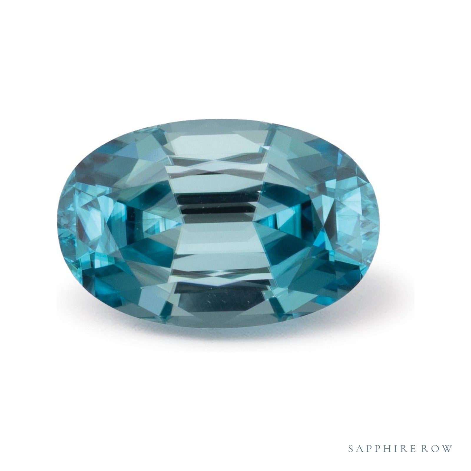 3.92 ct natural blue zircon from Cambodia, oval cut | Sapphire Row · cut4
