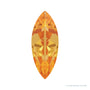 4x2 mm natural orange spessartite garnet, marquise cut | Sapphire Row · cut7