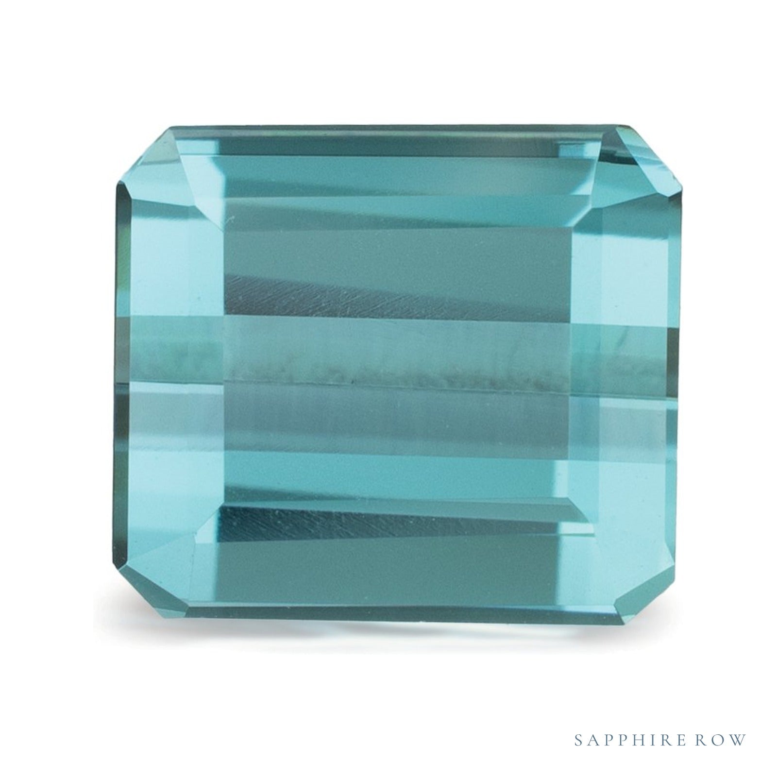 3.80 ct natural indicolite tourmaline from Brazil, emerald cut | Sapphire Row · cut4