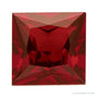 5 mm natural dark orange red mozambique garnet, square cut | Sapphire Row · cut7