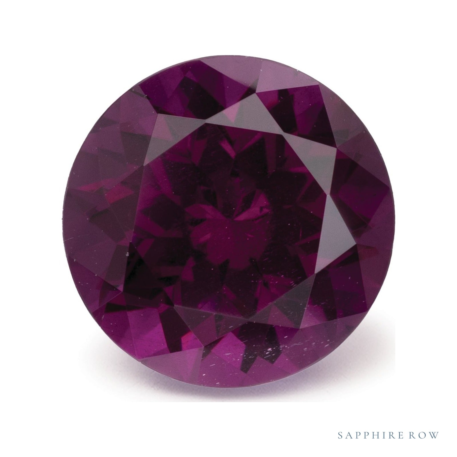 3.78 ct natural purple garnet from Mozambique, round cut | Sapphire Row · cut4