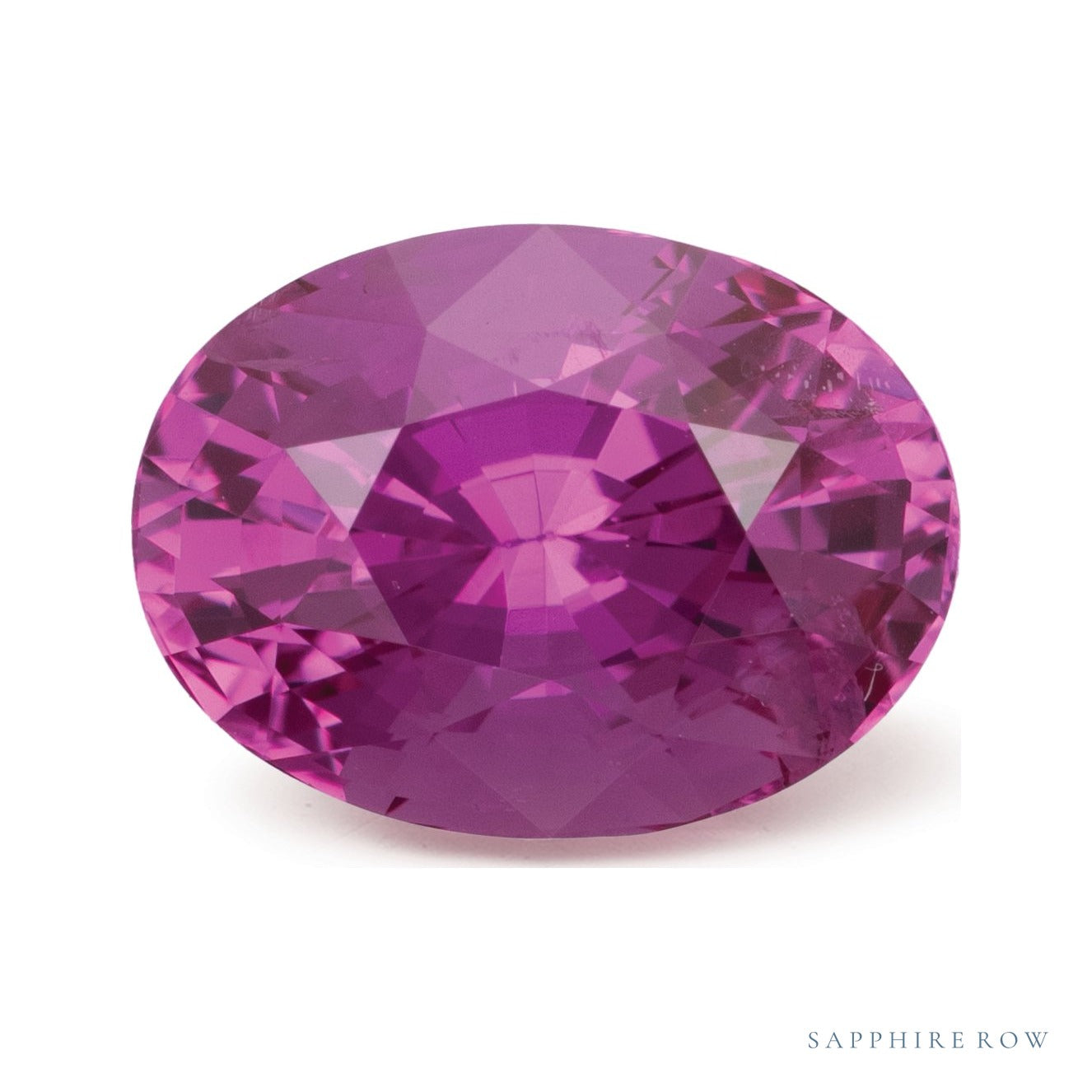 3.74 ct natural pink sapphire from Sri Lanka, oval cut | Sapphire Row · cut7