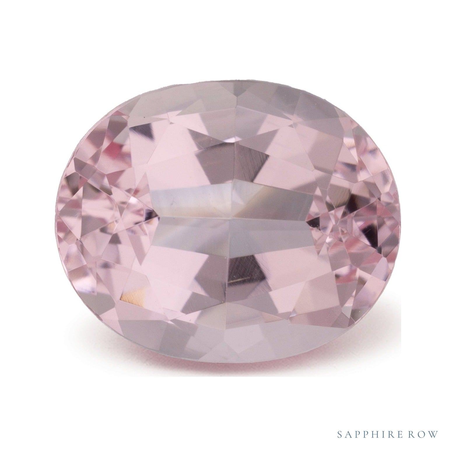 3.74 ct natural pink morganite from Mozambique, oval cut | Sapphire Row · cut7