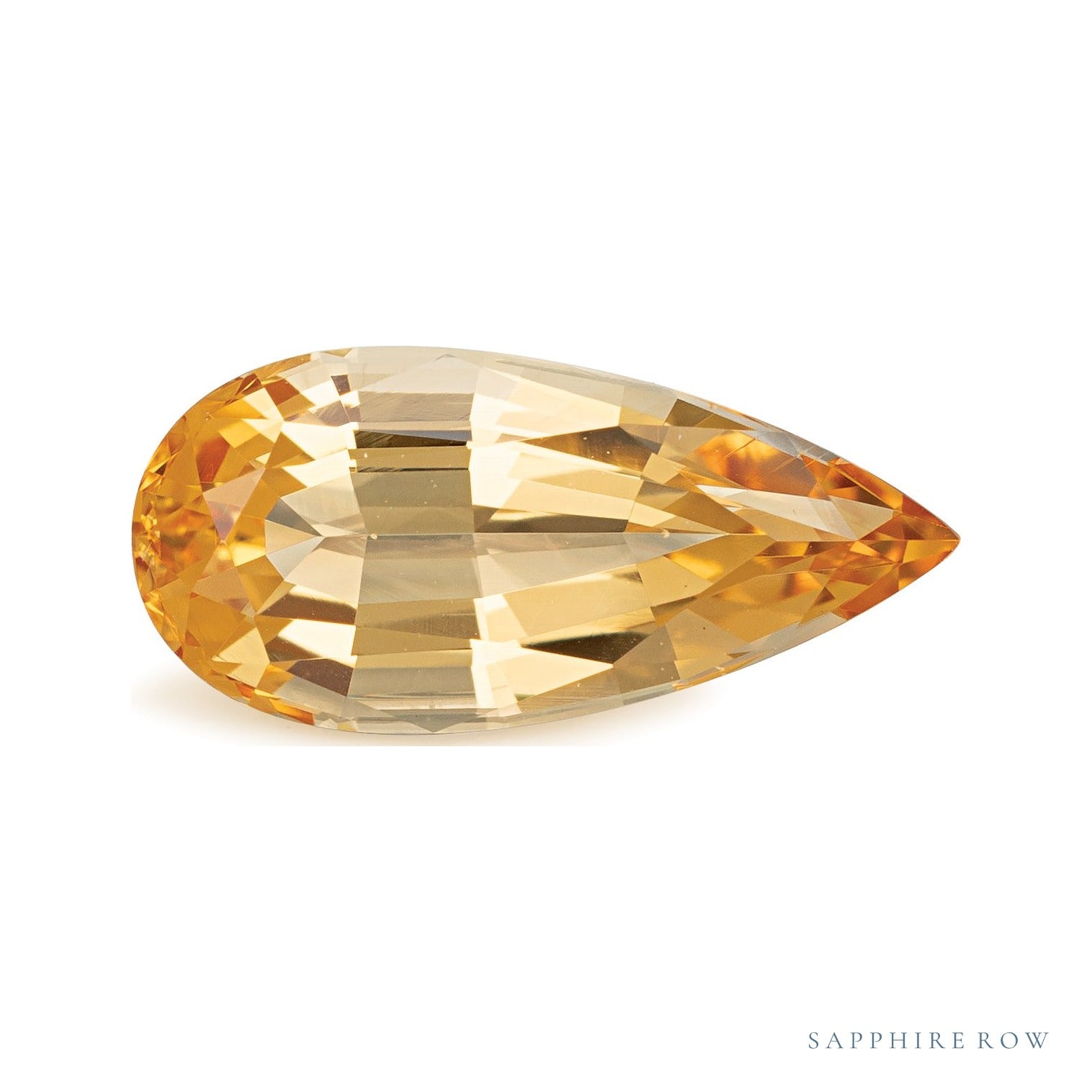 3.71 ct natural orange topaz from Brazil, pear cut | Sapphire Row · cut7