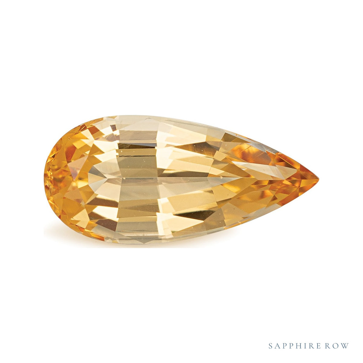 3.71 ct natural orange topaz from Brazil, pear cut | Sapphire Row · cut7