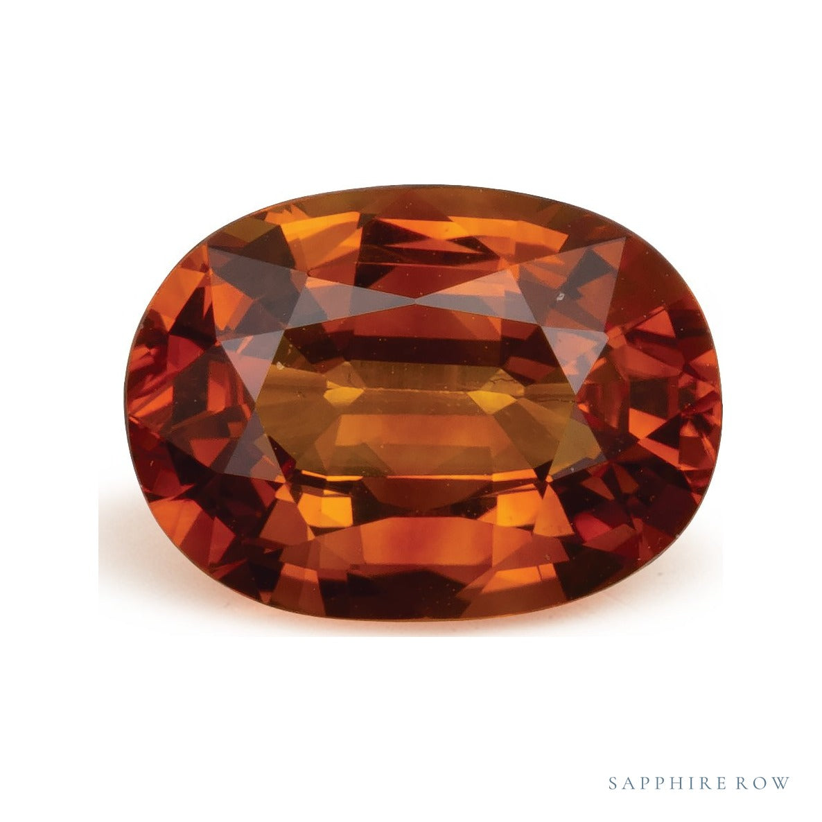 3.63 ct natural orange sapphire from Sri Lanka, oval cut | Sapphire Row · cut7