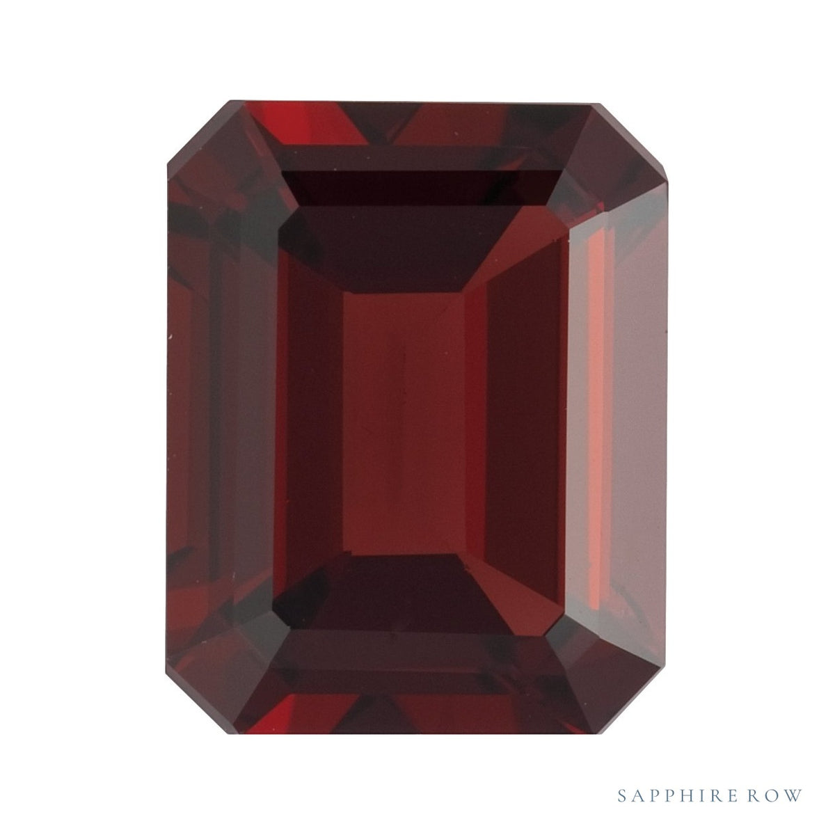 5x3 mm natural dark orange red mozambique garnet, emerald cut | Sapphire Row · cut7
