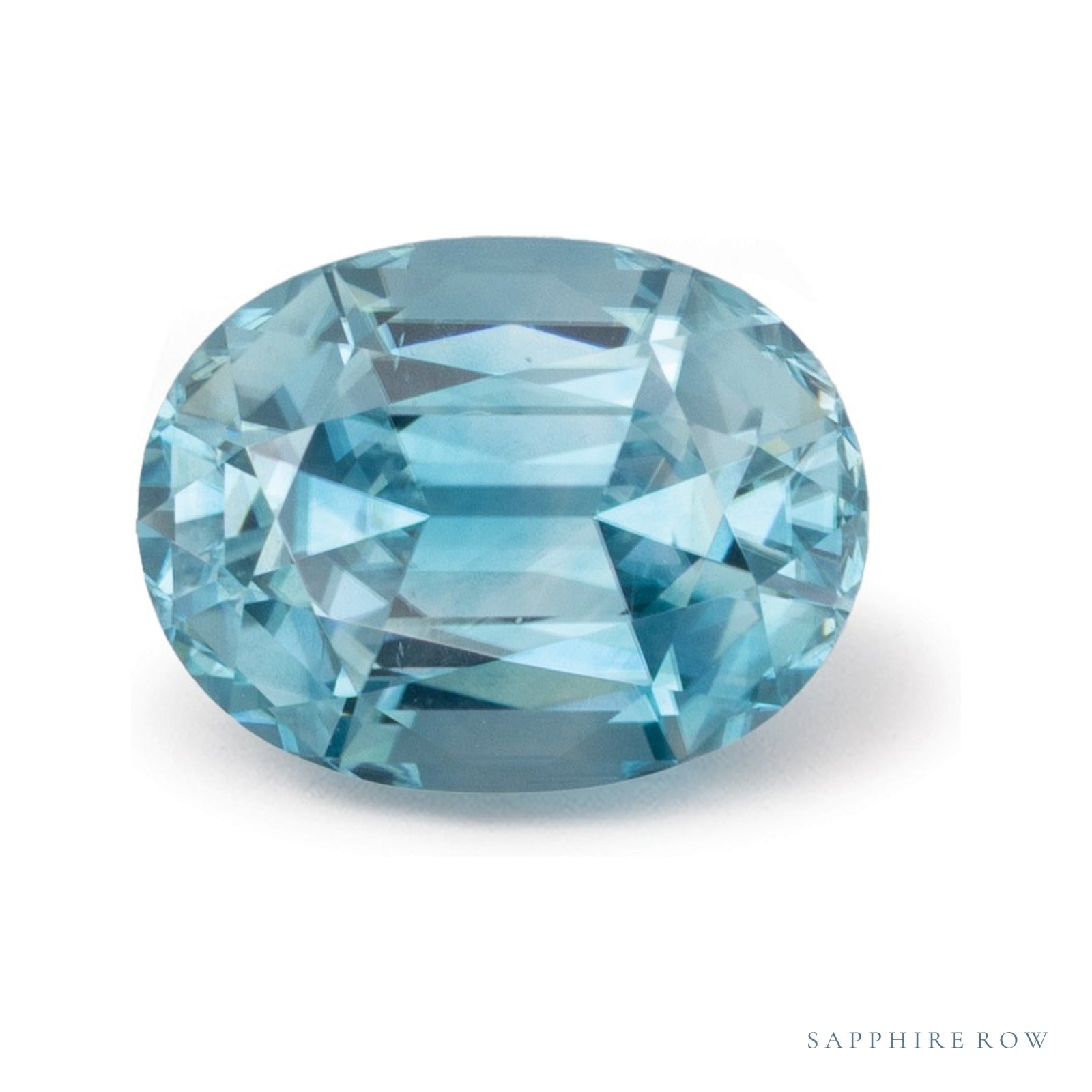 3.63 ct natural blue zircon from Cambodia, oval cut | Sapphire Row · cut4