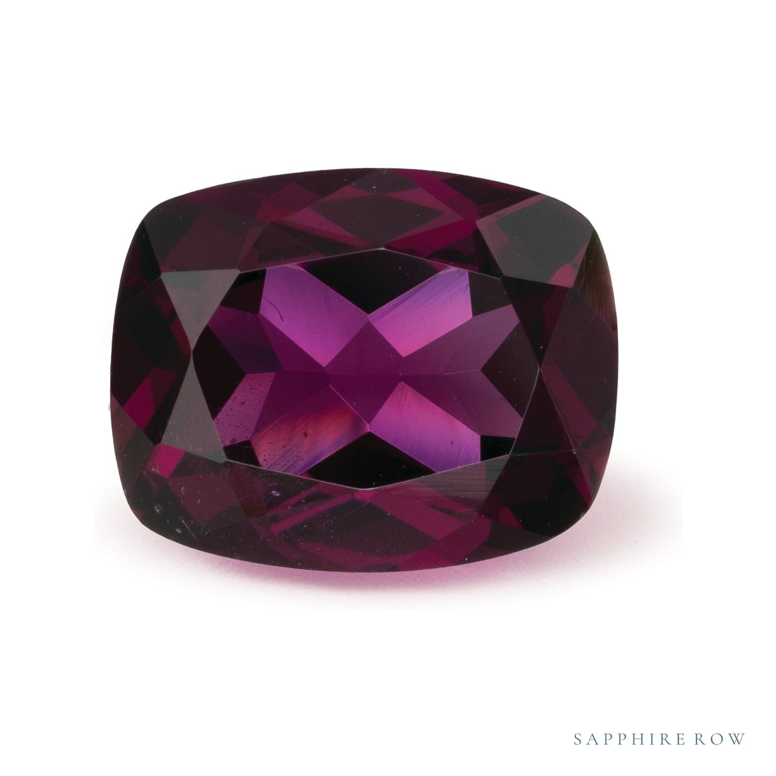 3.63 ct natural purple garnet from Mozambique, antique cushion cut | Sapphire Row · cut4