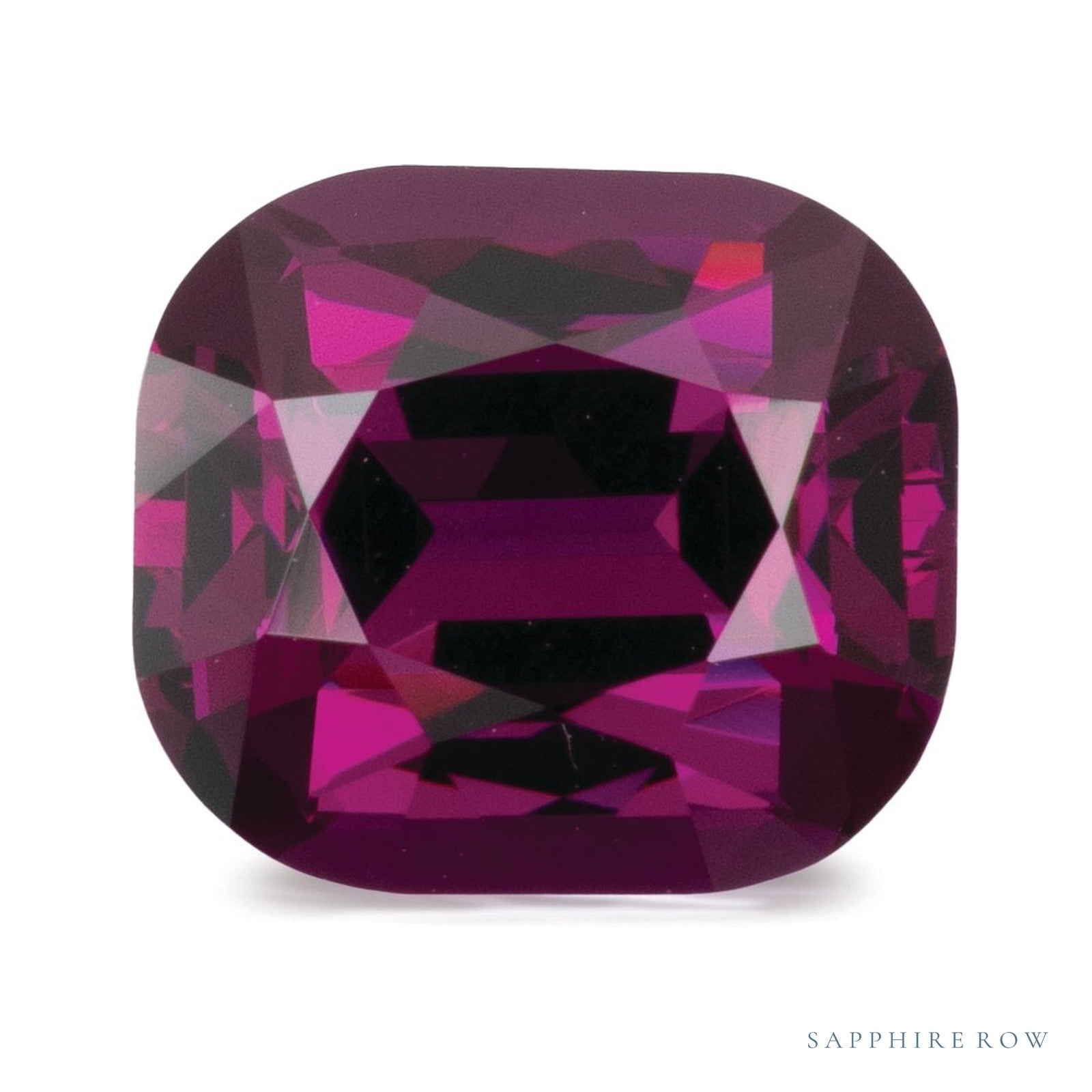 3.59 ct natural purple garnet from Mozambique, antique cushion cut | Sapphire Row · cut4