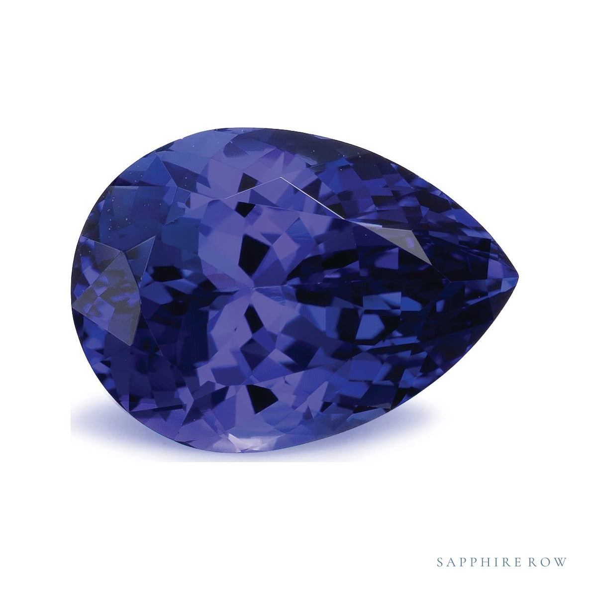 3.57 ct natural blue tanzanite from Tanzania, pear cut | Sapphire Row · cut7