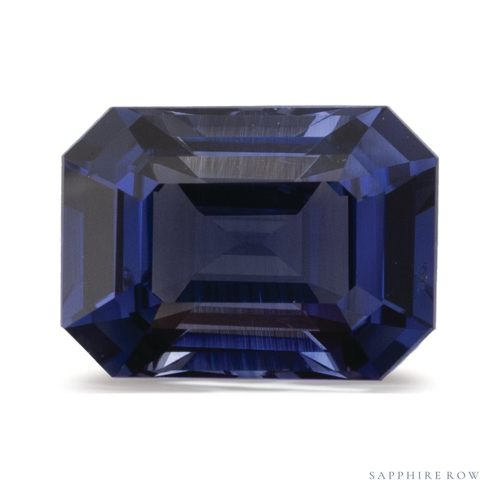 3.57 ct natural purple sapphire from Madagascar, emerald cut | Sapphire Row · cut6
