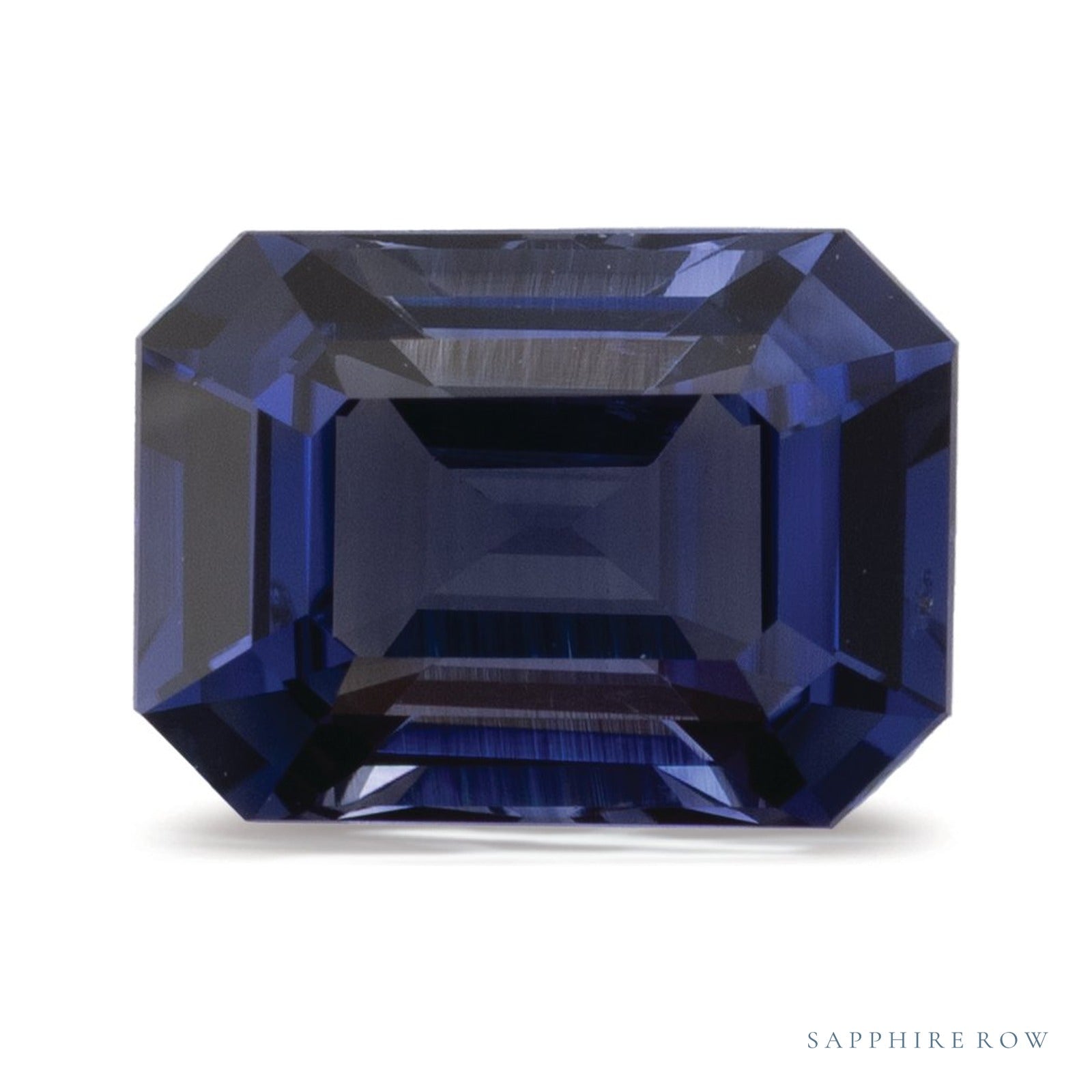 3.57 ct natural purple sapphire from Madagascar, emerald cut | Sapphire Row · cut4
