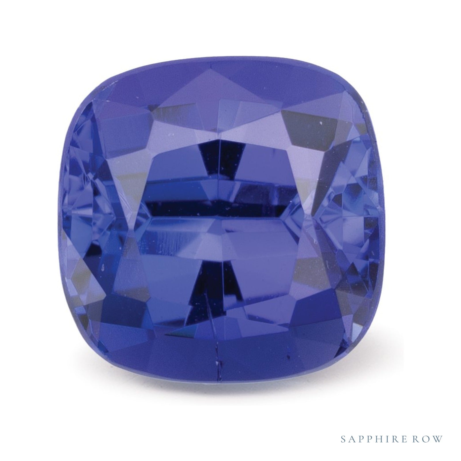 3.55 ct natural blue tanzanite from Tanzania, cushion cut | Sapphire Row · cut4