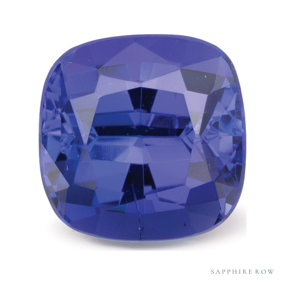 3.55 ct natural blue tanzanite from Tanzania, cushion cut | Sapphire Row · cut7