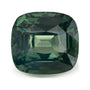 3.54 ct natural green sapphire from Madagascar, antique cushion cut | Sapphire Row · cut7