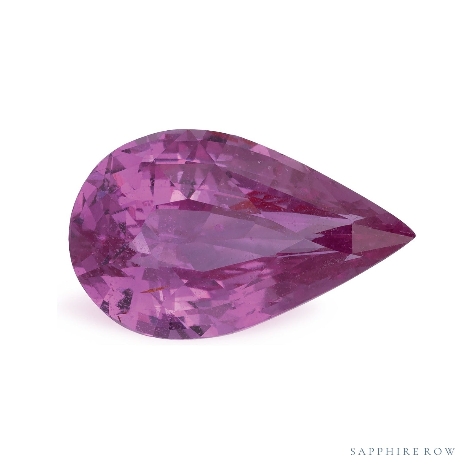 3.54 ct natural pink sapphire from Sri Lanka, pear cut | Sapphire Row · cut4
