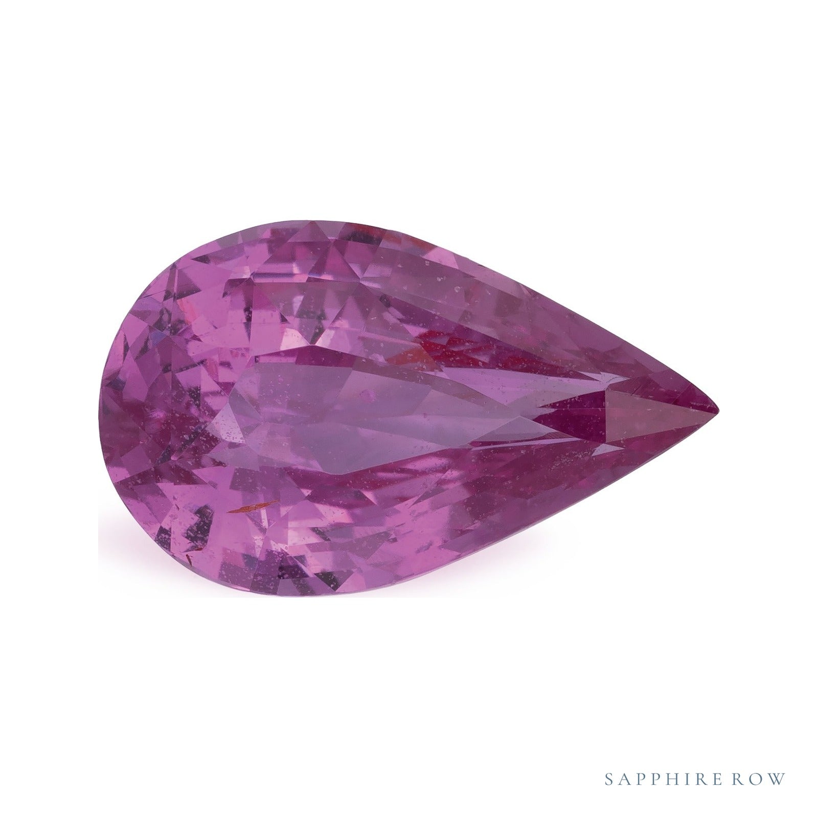 3.54 ct natural pink sapphire from Sri Lanka, pear cut | Sapphire Row · cut7