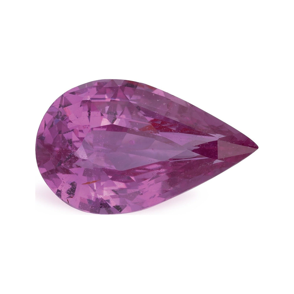 3.54 ct natural pink sapphire from Sri Lanka, pear cut | Sapphire Row · cut7