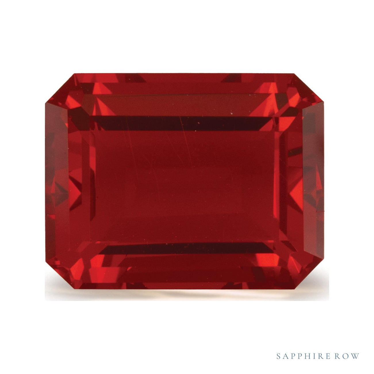 3.53 ct natural red opal from Mexico, emerald cut | Sapphire Row · cut6