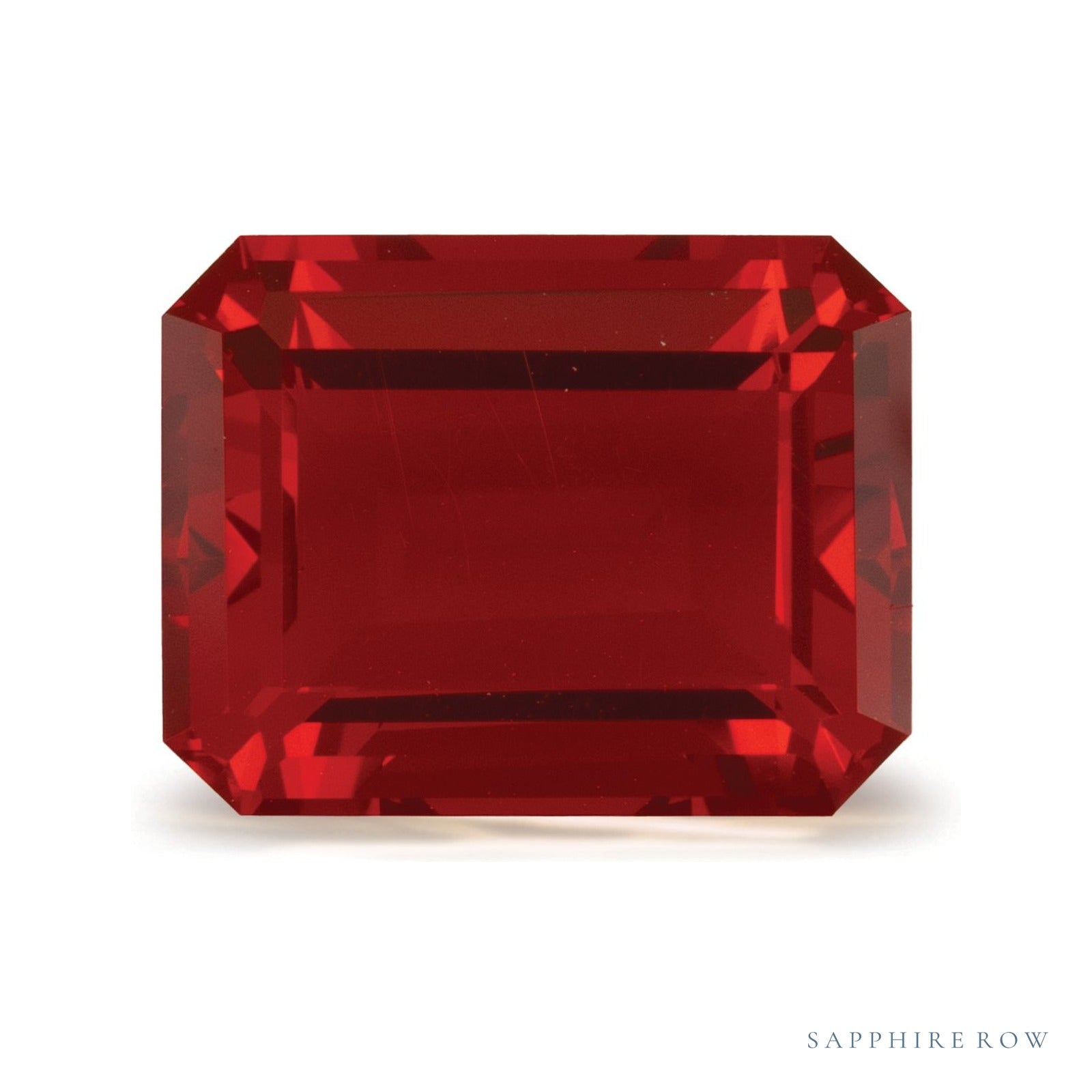 3.53 ct natural red opal from Mexico, emerald cut | Sapphire Row · cut4