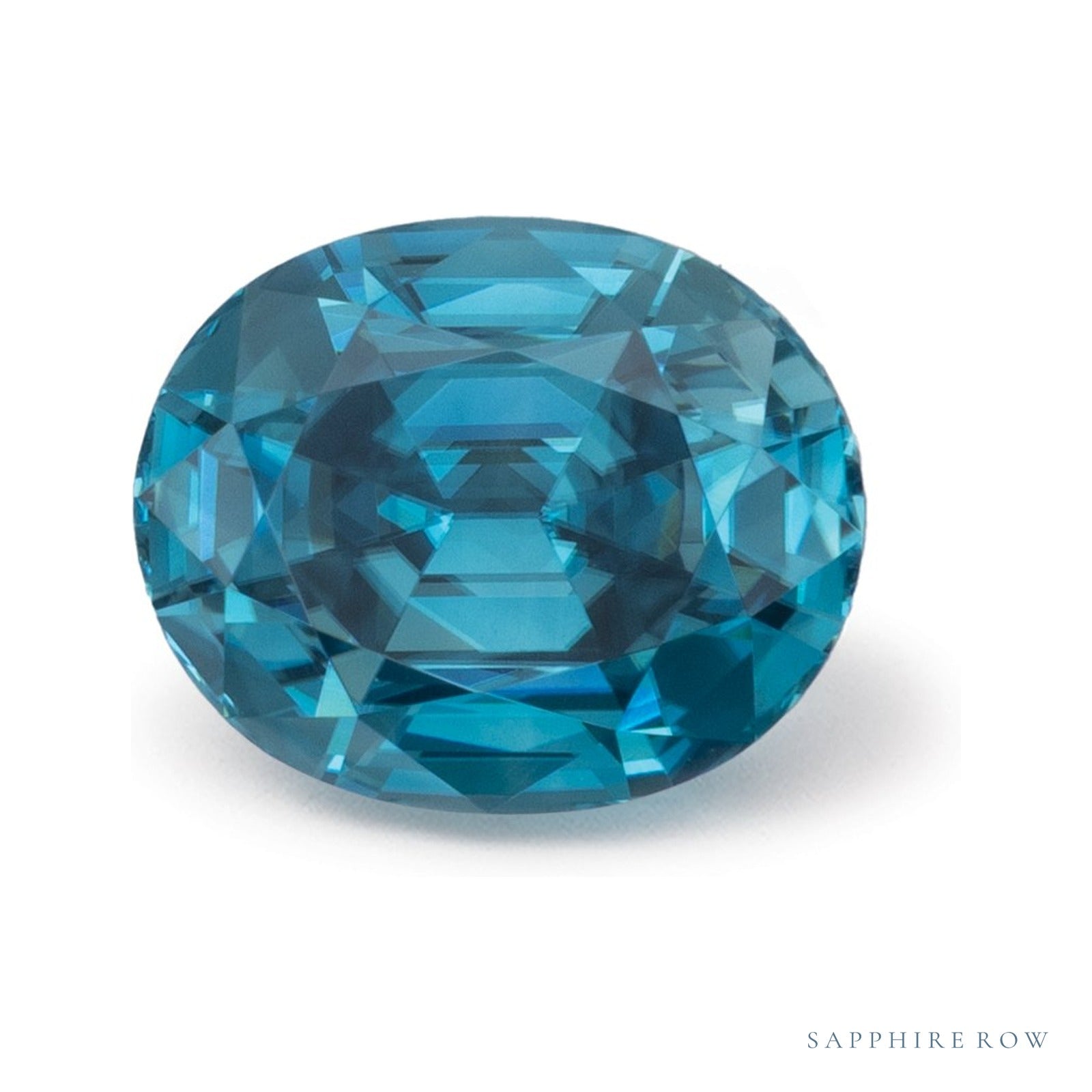 3.52 ct natural blue zircon from Cambodia, oval cut | Sapphire Row · cut4