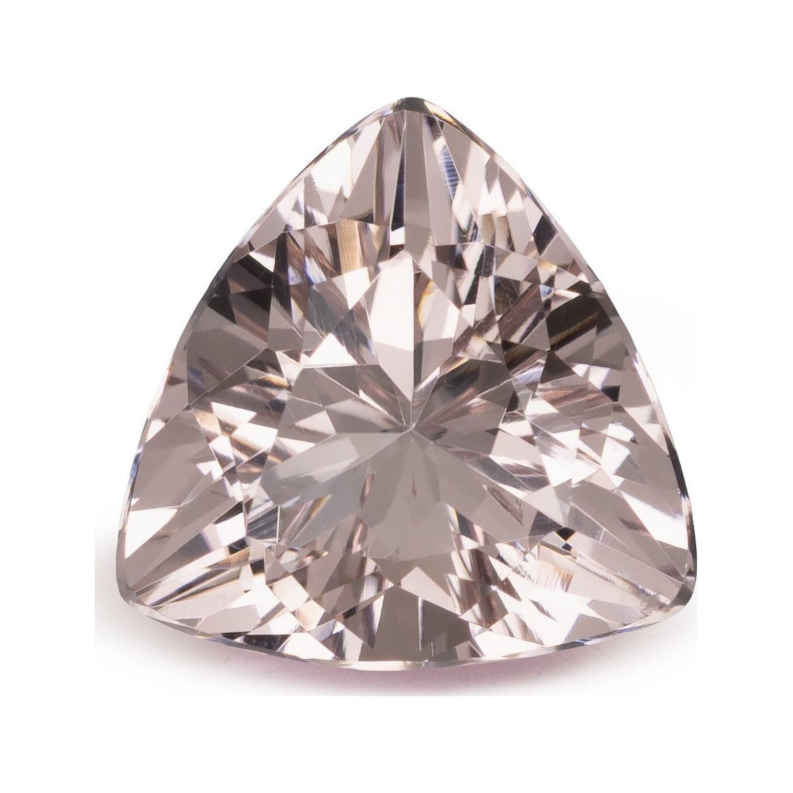 3.52 ct natural peach morganite from Madagascar, trillion cut | Sapphire Row · cut7