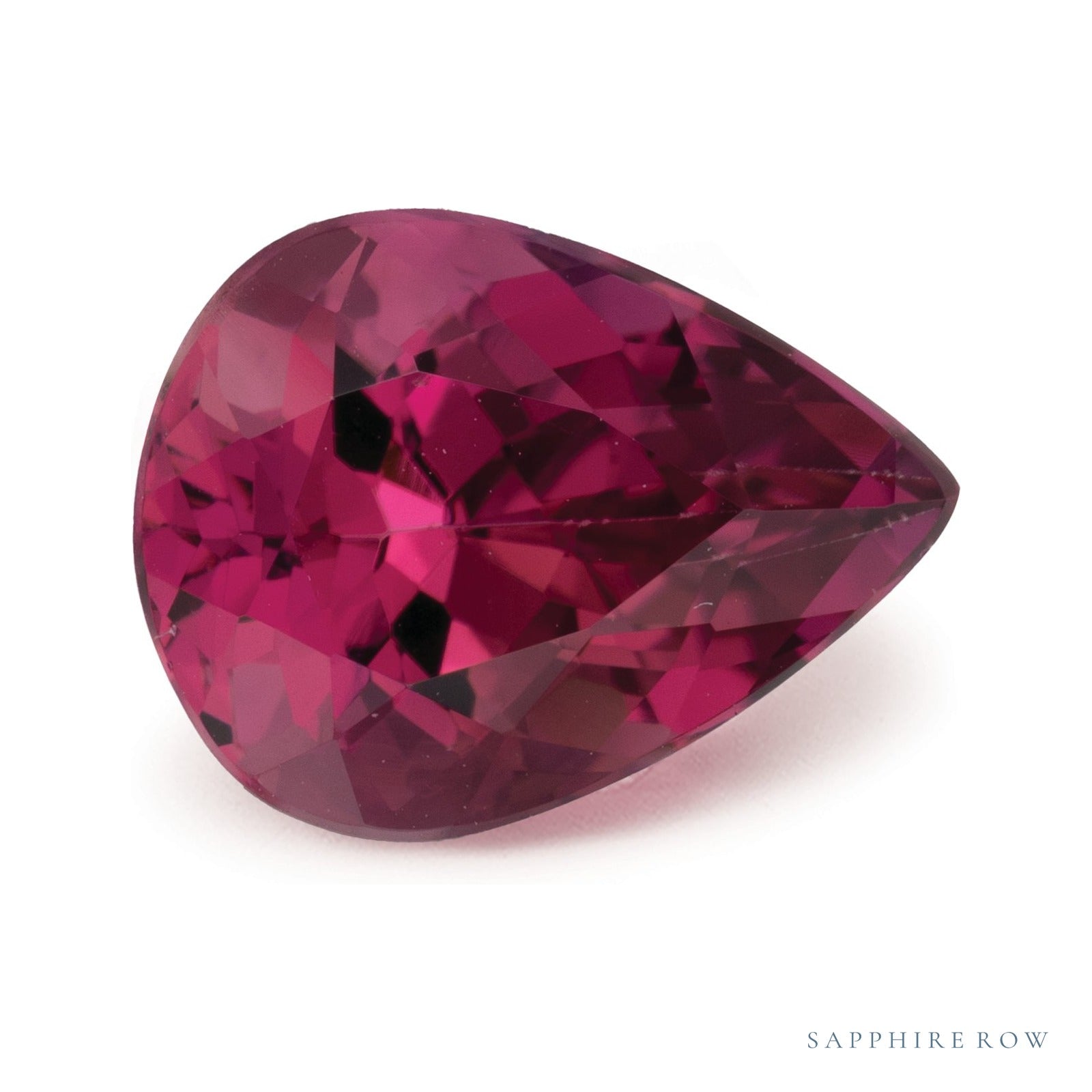 3.50 ct natural rubellite tourmaline from Brazil, pear cut | Sapphire Row · cut4