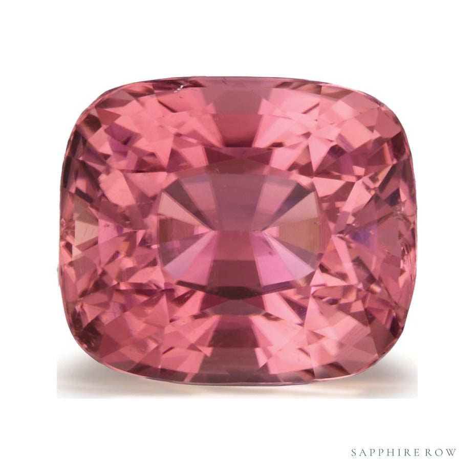 3.48 ct natural pink tourmaline from Madagascar, antique cushion cut | Sapphire Row · cut4 · cut5
