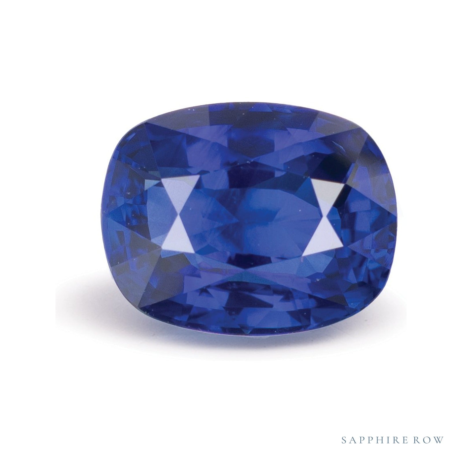 3.46 ct natural blue sapphire from Sri Lanka, antique cushion cut | Sapphire Row · cut4