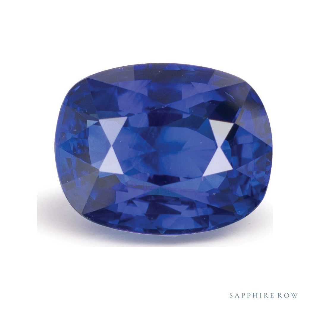 3.46 ct natural blue sapphire from Sri Lanka, antique cushion cut | Sapphire Row · cut7