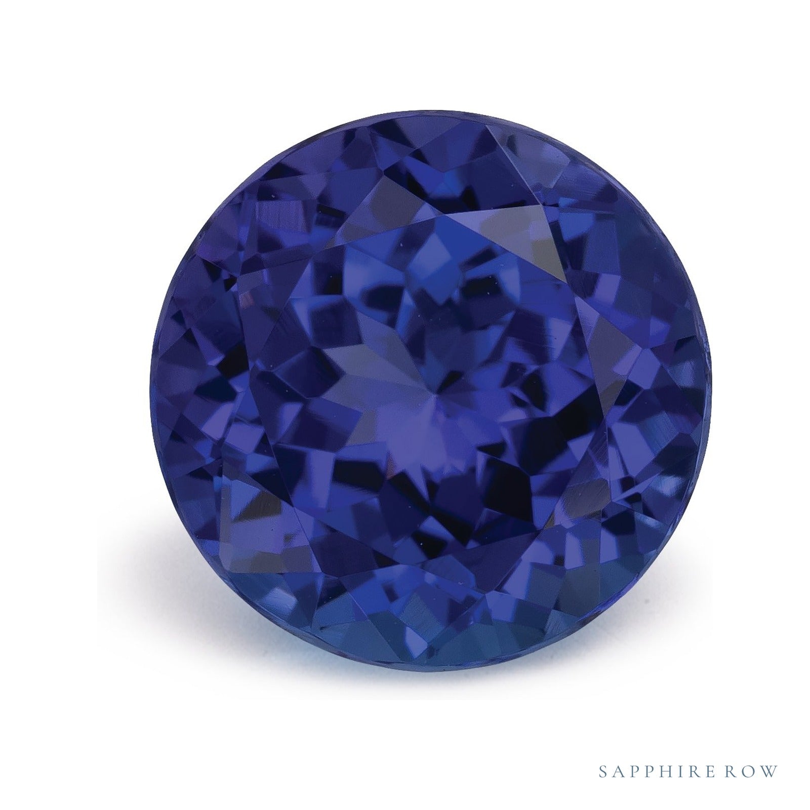 3.46 ct natural blue tanzanite from Tanzania, round cut | Sapphire Row · cut4