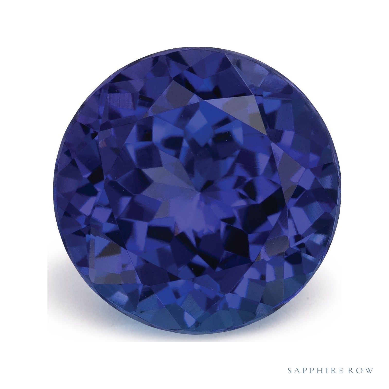 3.46 ct natural blue tanzanite from Tanzania, round cut | Sapphire Row · cut4
